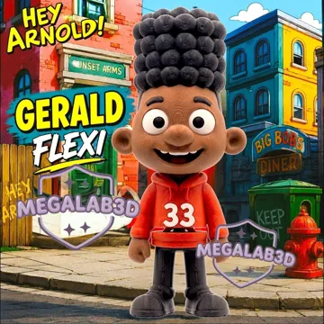 Accesorio para impresora 3D: GERALD FLEXI – HEY ARNOLD! MEGALAB3D — vista de referencia 3