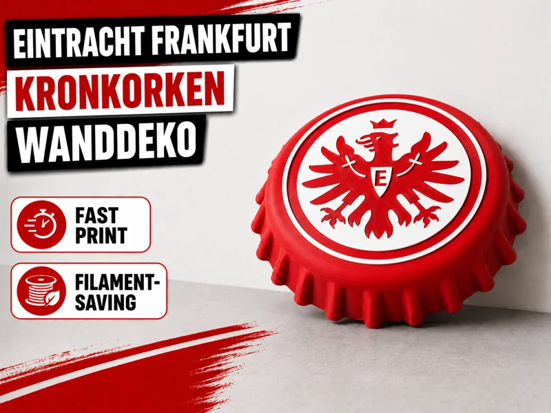 Eintracht Frankfurt Kronkorken – Wanddeko