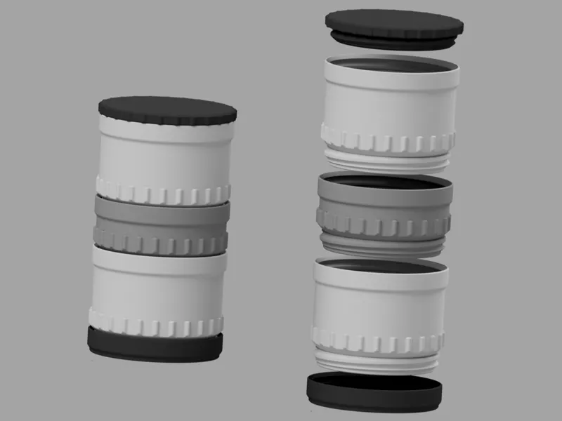 Modular round storage boxes