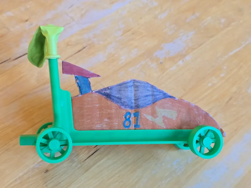 Make Your Own - Cardboard Box Balloon Powered Car