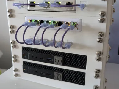 10" Server 1U Patch Panel (step file included)