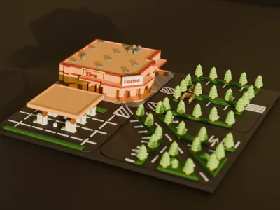 Miniature Warehouse Market Diorama