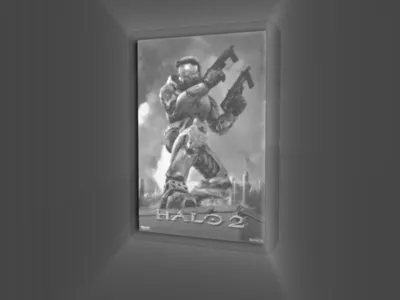 halo 2 game cover lithophane