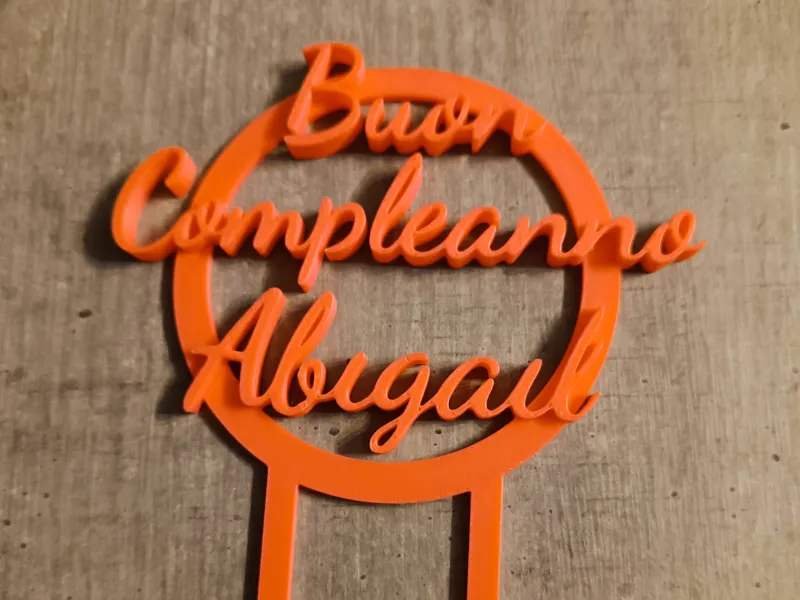 topper compleanno Abigail