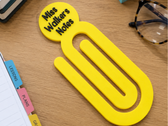 Jumbo Paper Clip Personalised Teacher Gift