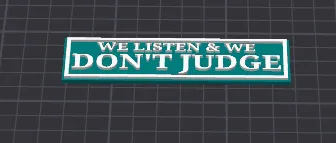 Bookshelf Sign - We listen and we don't judge by TheForbiddenNerd