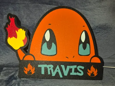 CHARMANDER POKEMON LIGHT BOX - WITH NAME OPTION