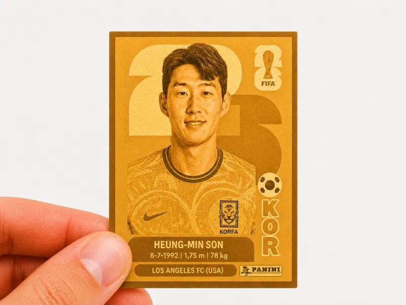 Figurita 3D de Heungmin Son (Album Panini 2026)