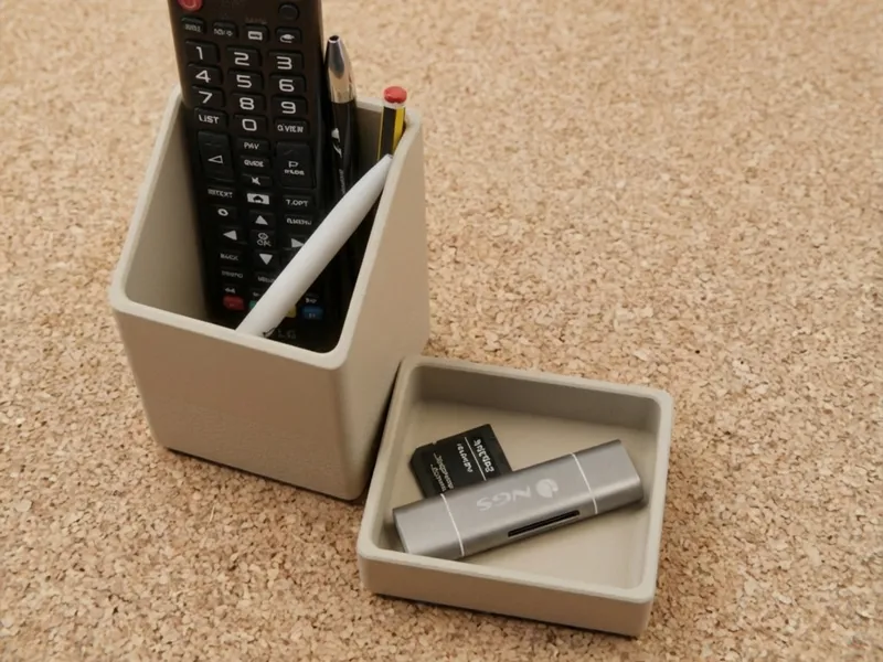 Half Fuzzy Pen Holder and Organizer Tray Combo