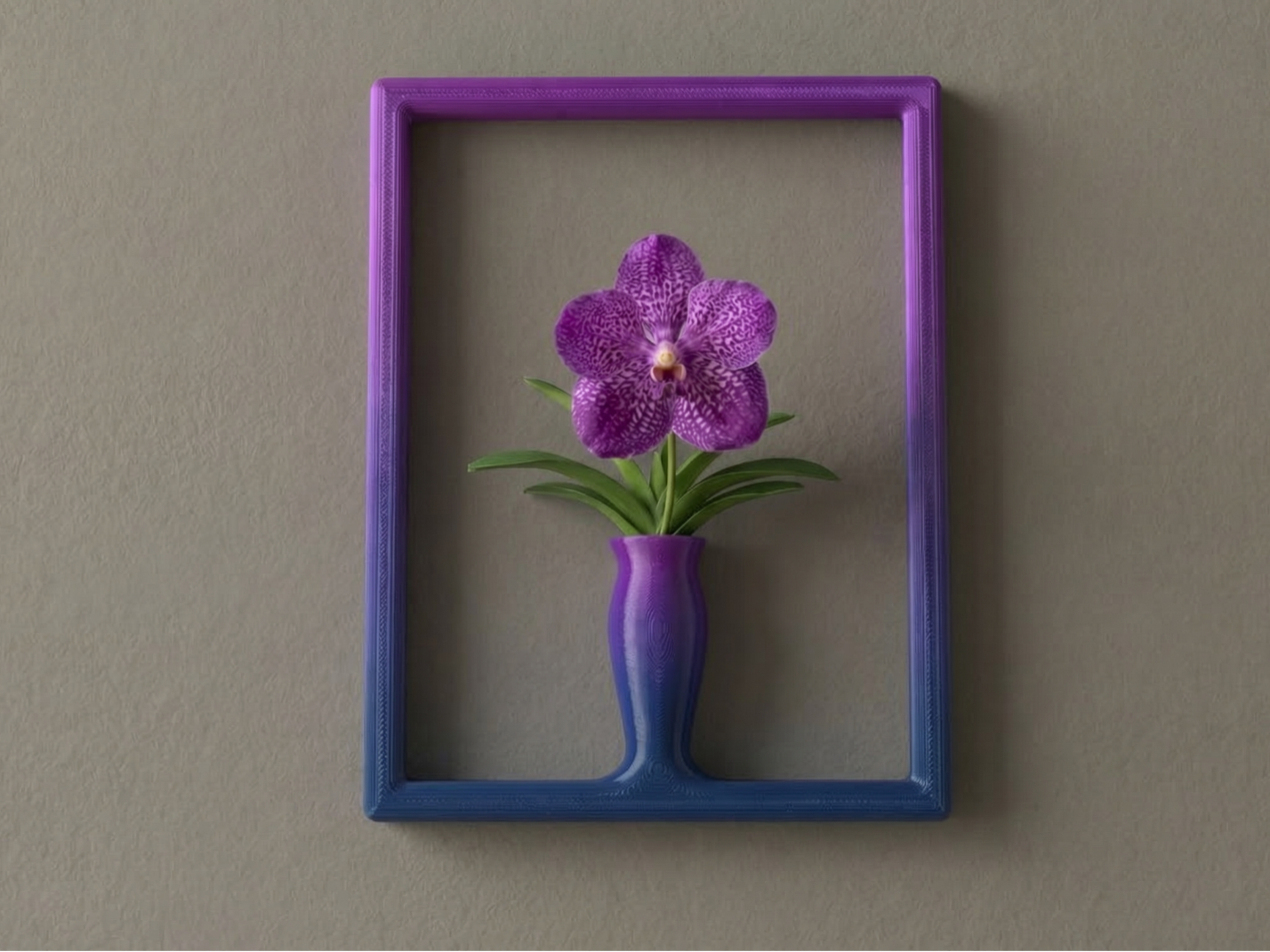 The Framed Flora: Pop-Art Wall Vase