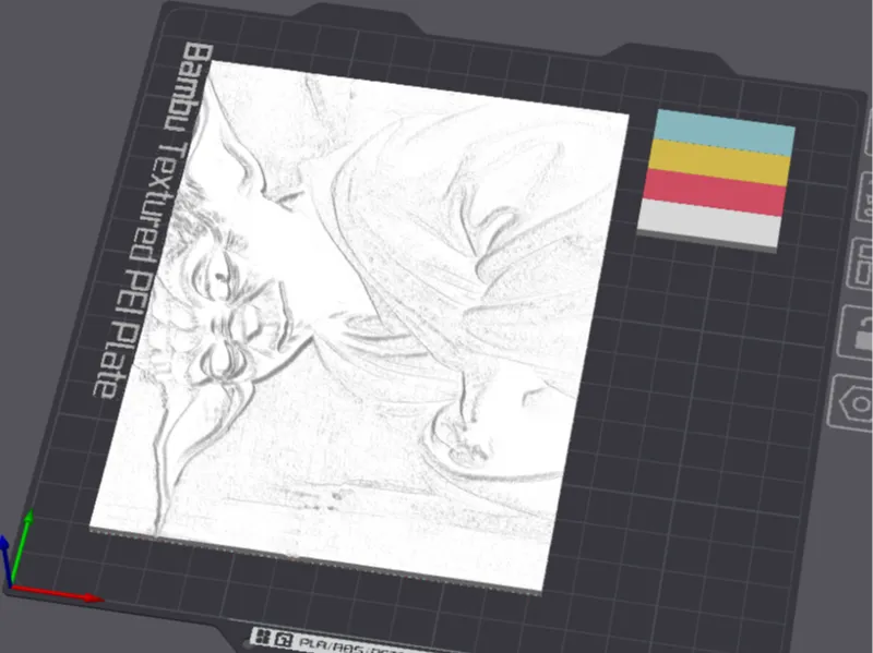 Yoda color Lithophane