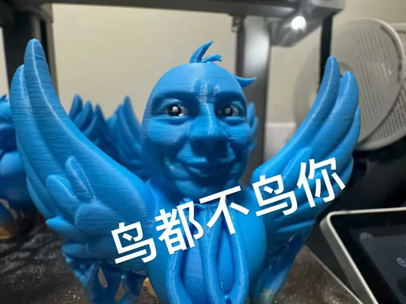 【黑山羊】抽象表情包“鸟都不鸟你”立体化 丑萌丑萌的 ams打印