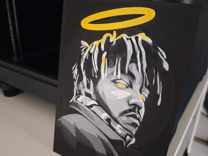 Juice Wrld Hueforge mit Heiligenschein 999