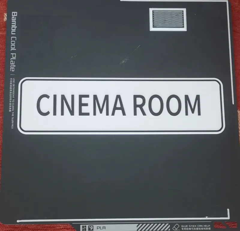 Cinema Room Nameplate