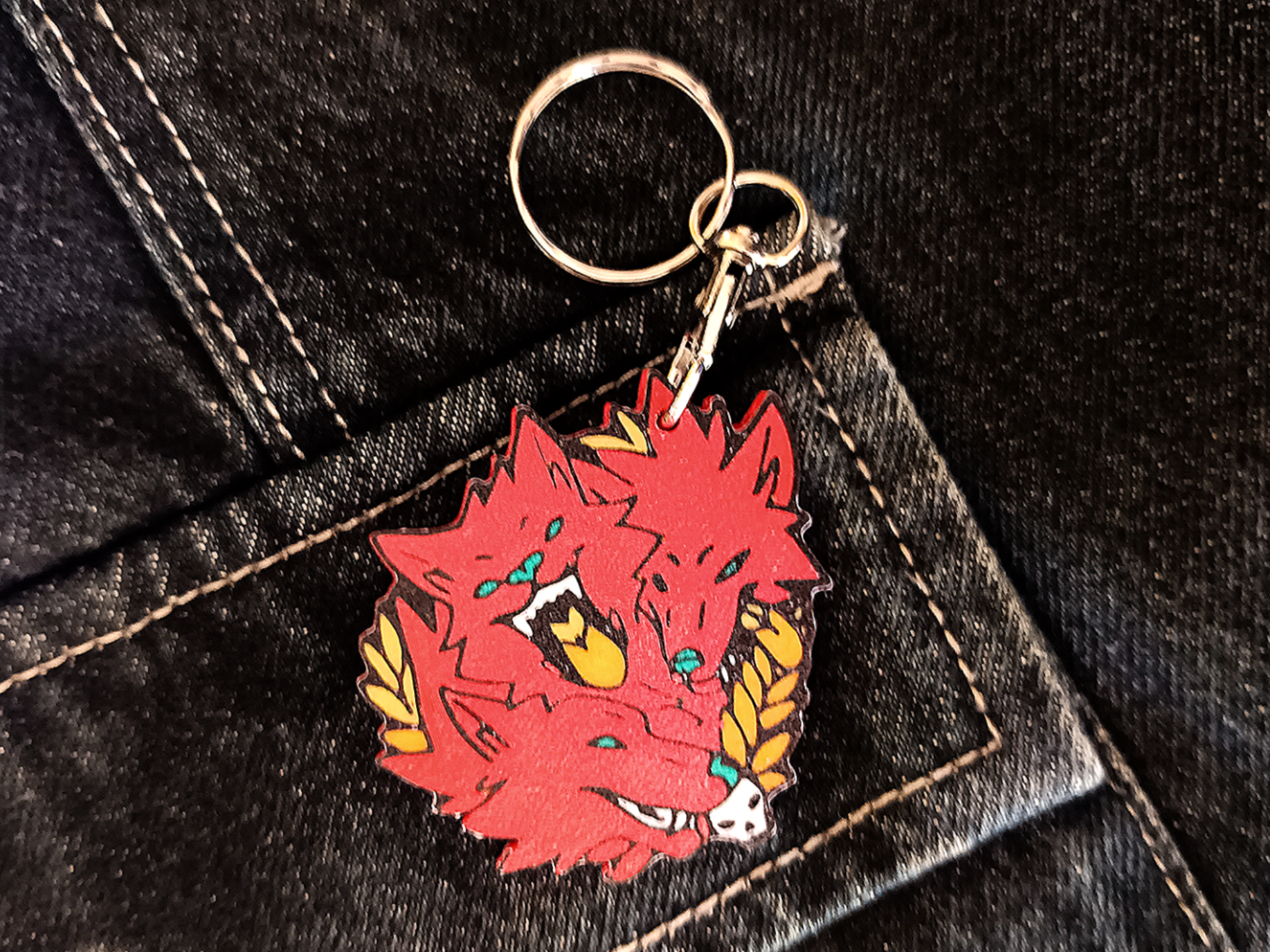 Hades Cerberus Keychain - Free 3D Print Model - MakerWorld