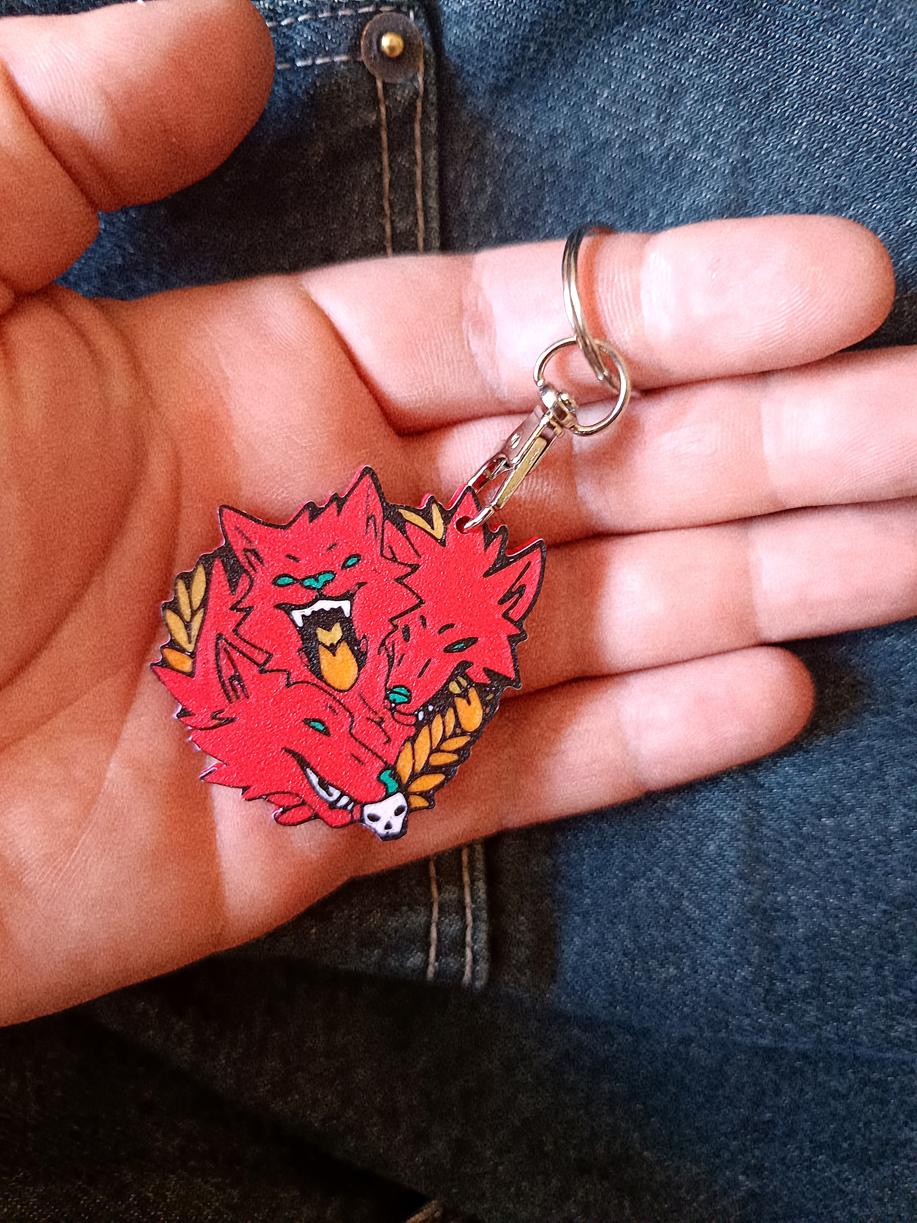 Hades Cerberus Keychain - Free 3D Print Model - MakerWorld