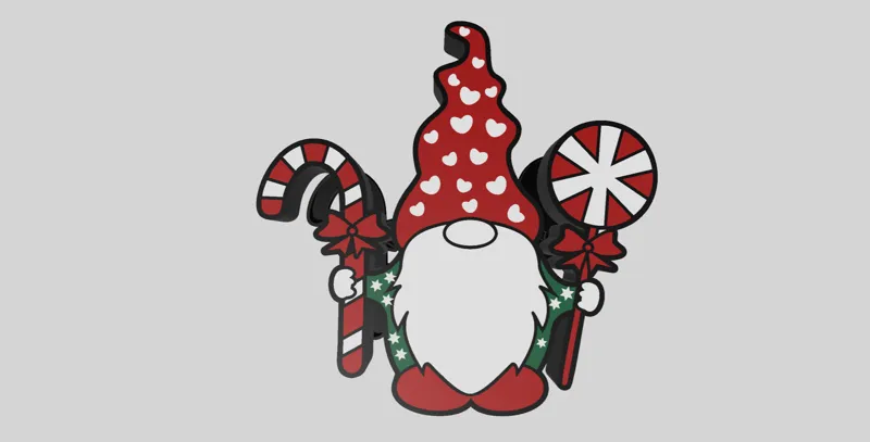 Christmas Gnome Lightbox led lamp