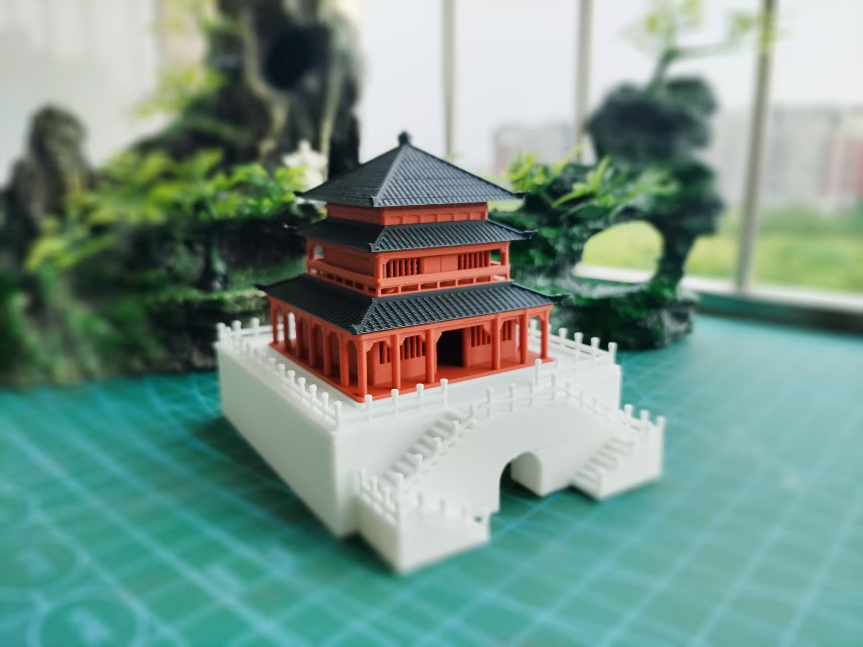 Miniatura 1 do modelo 3D 中式古建西安钟楼模型