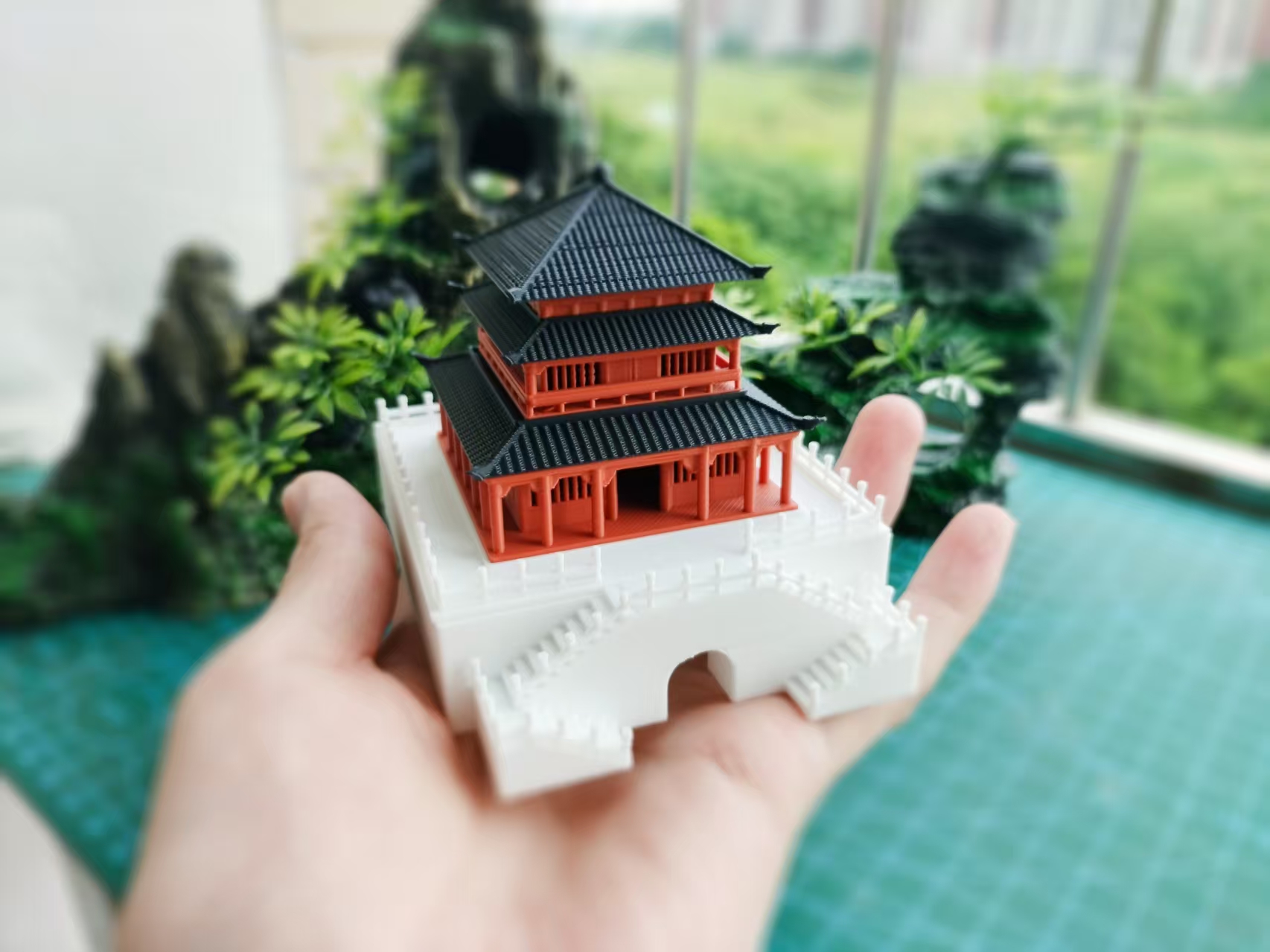 Miniatura 2 do modelo 3D 中式古建西安钟楼模型