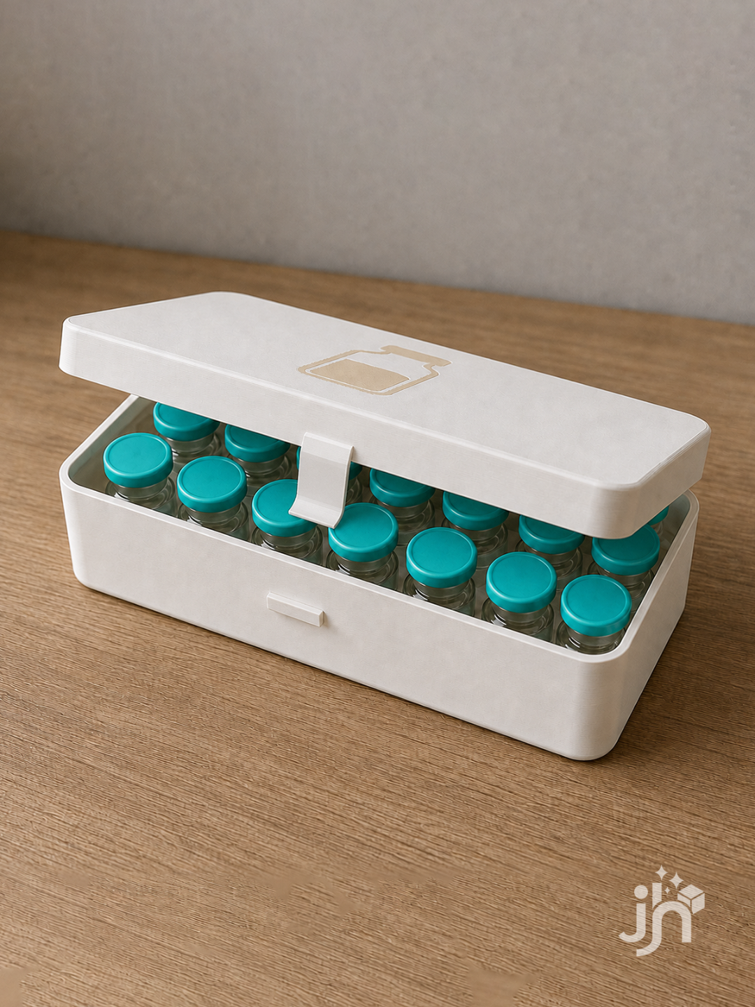 Ampullenbox | 21 Ampullen | Scharnier & Verschluss