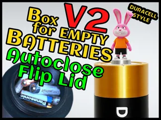 Box for empty batteries V2 - Duracell style