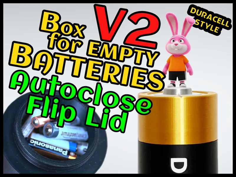 Box for empty batteries V2 - Duracell style