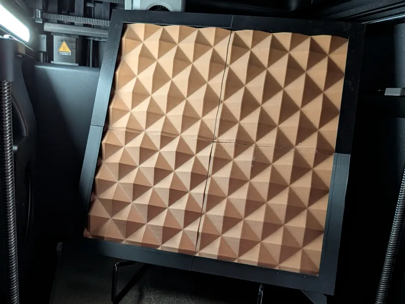 Geometric Pyramid Relief Panel – 3D Wall Ar