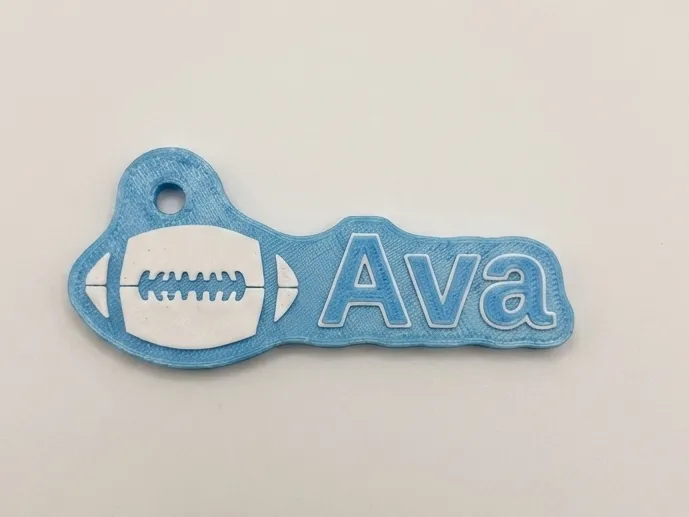 Rugby Personalised Name Keychain