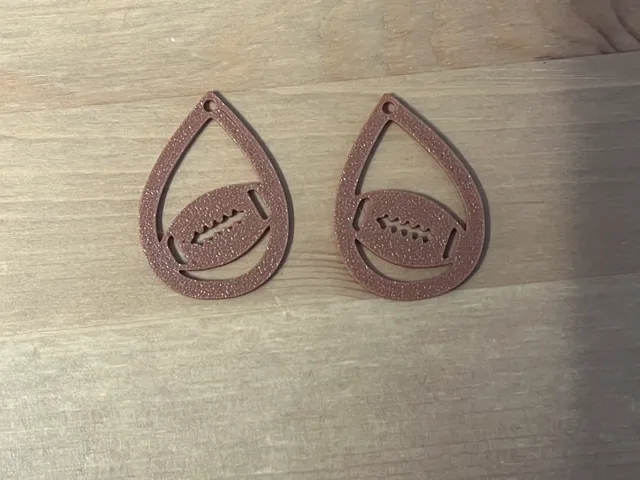 rugby ball earrings