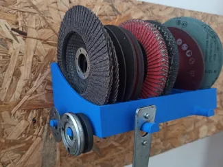 Holder for angle grinder accessories