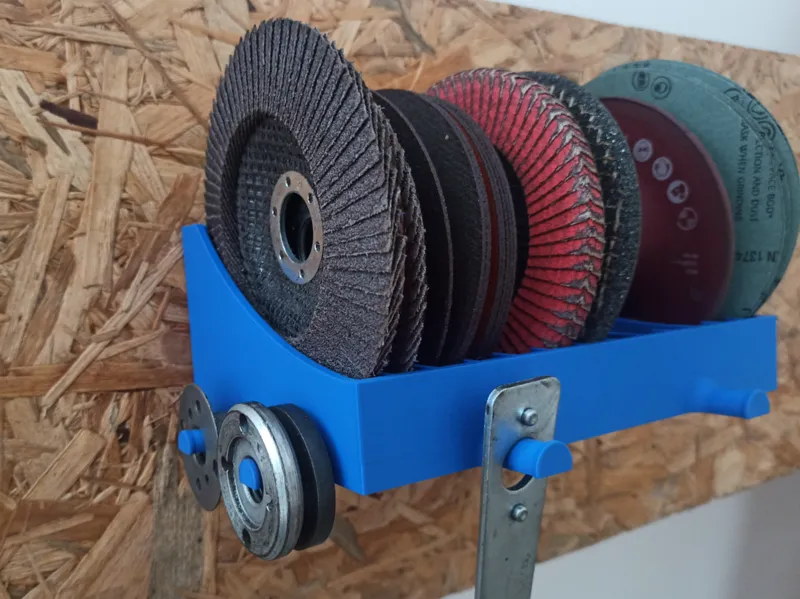 Holder for angle grinder accessories