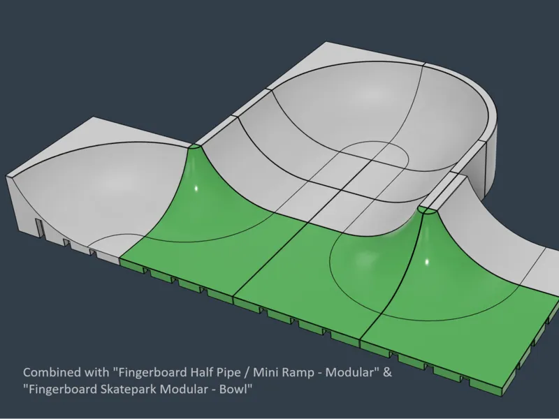 Fingerboard Skatepark Modular - Corner