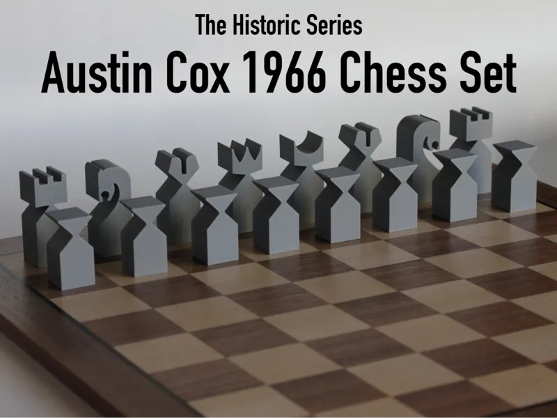 Modernist Austin Cox 1966 Chess Set