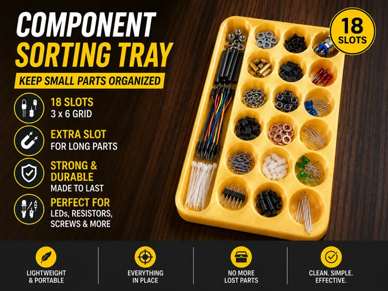 Small Parts Organizer | 18 Sorting Slots