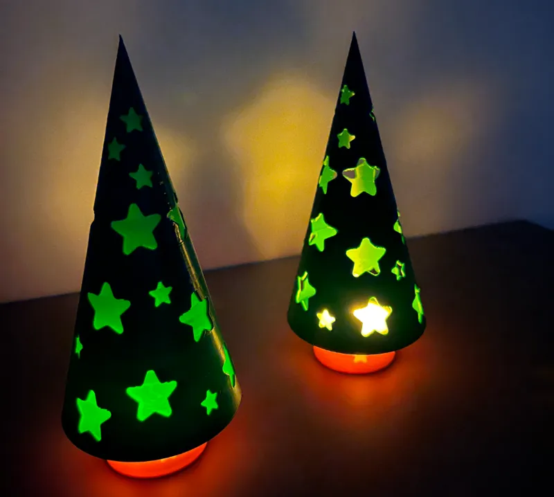 Led tree with stars