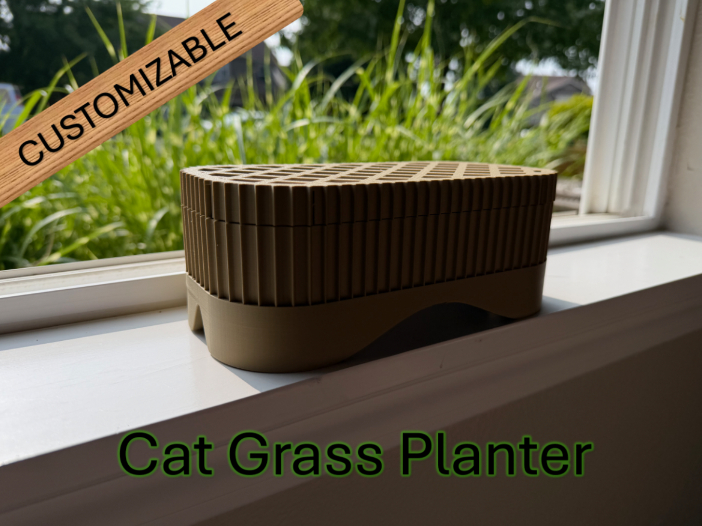 Customizable Cat Grass Planter