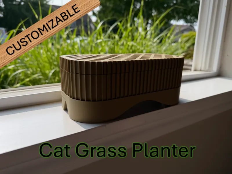 Customizable Cat Grass Planter