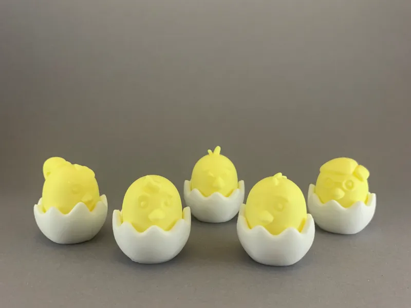 Small Hatching Easter Chicks in egg NO AMS