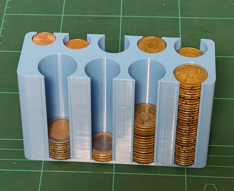 Euro Coin Collector (9-Compartment Vertical Stack)
