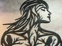 Art mural silhouette de femme — photo 2