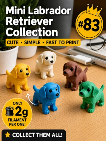 Objeto manipulable: Mini Labrador Retriever Fidget - Micro Zoo — vista de referencia 2