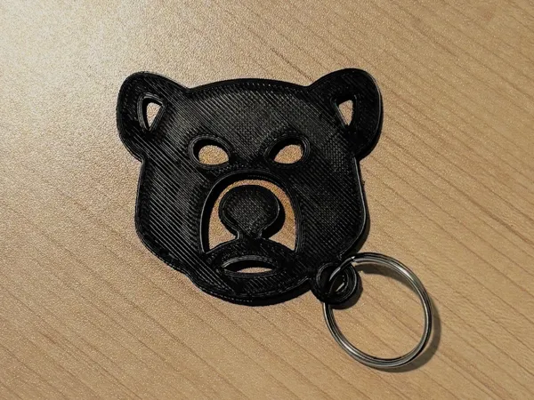 Porte-clés ours en colère