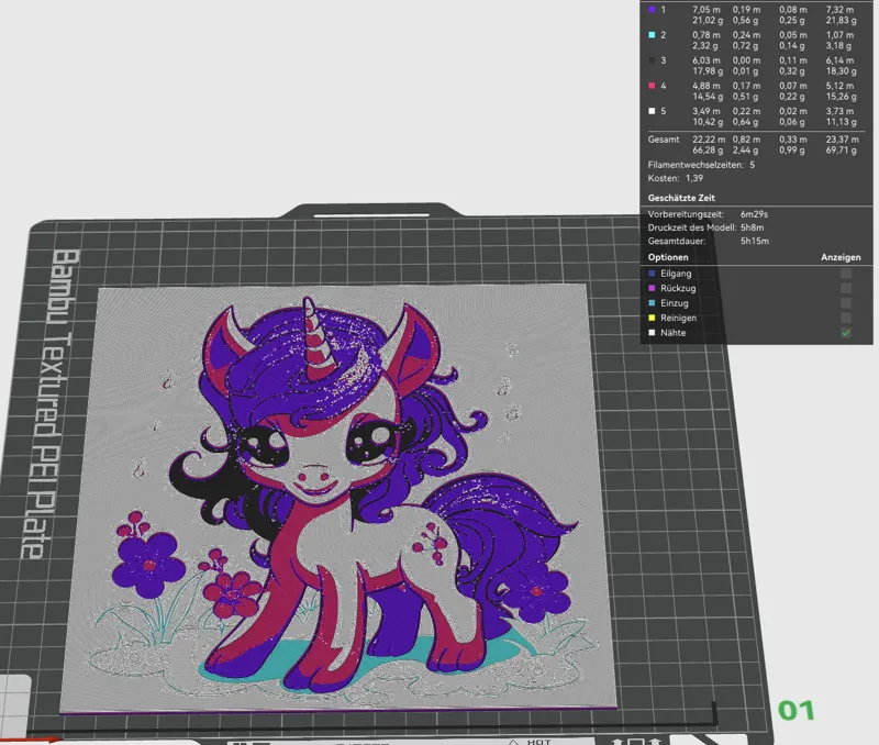 Baby Unicorn Hueforge