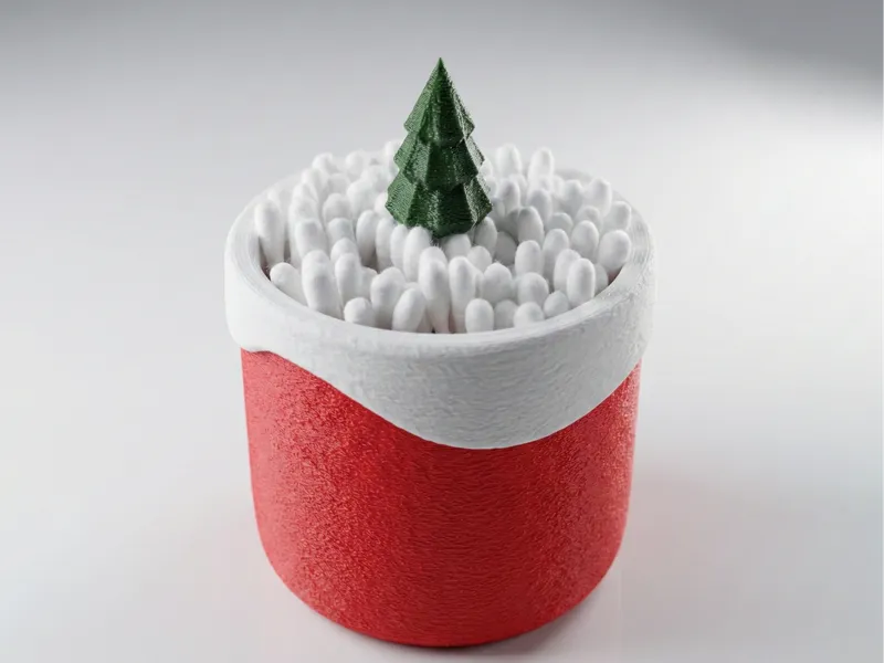 Snowy Christmas Q-tip Holder (no AMS needed)