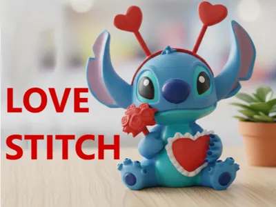 Stitch Valentine Figurine