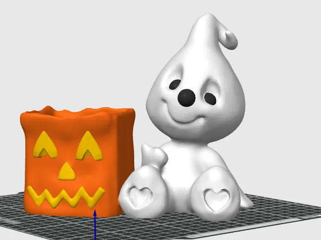 Ghost & Pumpkin Bag Candy Dish