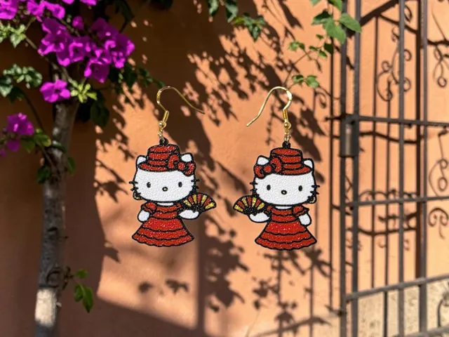Spanish Hello Kitty earrings