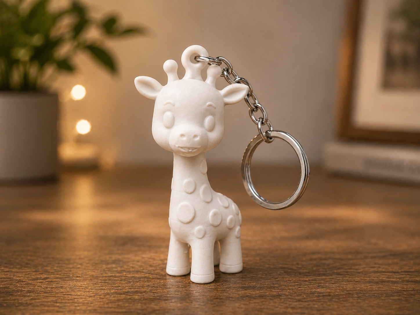 Cute Giraffe Keychain – Kawaii Animal Keyring