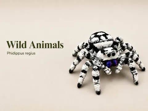 Adorno temático: Jumping Spider - Phidippus regius — referencia de MakerWorld