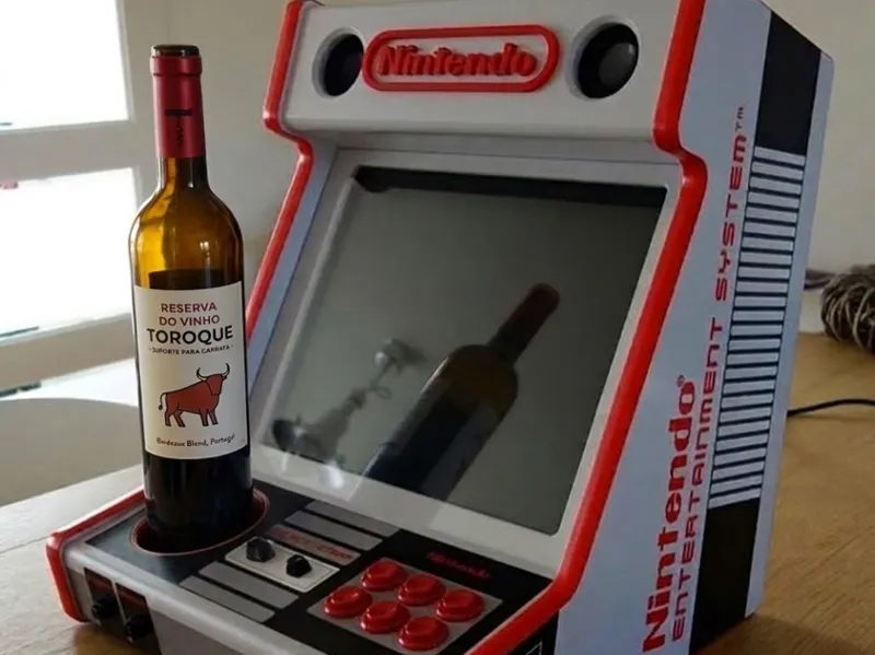 Suporte de Garrafa Retro Arcade